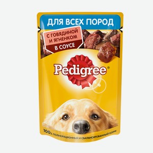 Корм для собак PEDIGREE® говядина-ягненок, 85г