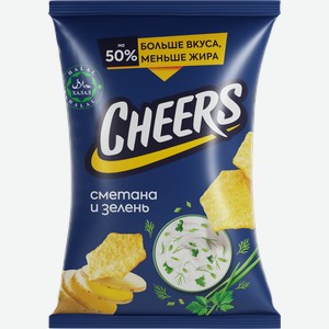 Чипсы картофельные CHEERS Со вкусом сметаны и зелени, 70г