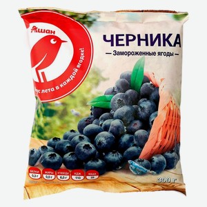 Ягодная смесь Черника АШАН Красная птица садовая замороженная, 300 г