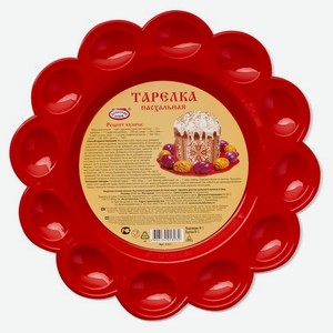 Тарелка пасхальная Домашняя кухня пластиковая 28 см