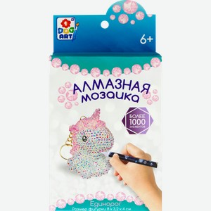 Набор для создания брелока 1TOY Алмазная мозаика в ассортименте, Арт. Т22982,Т22983