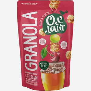 Мюсли Ол Лайт с ягодами хрустящие медовые, 60г