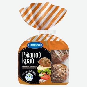 Хлебцы Зерновые ржано-пшеничные «Коломенское» Ржаной край с семенами льна, тыквы и подсолнечника на ржаной закваске нарезка 4 шт, 260 г