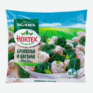Смесь овощная Agama Брокколи и Цветная капуста быстрозамороженная 400г 400 г