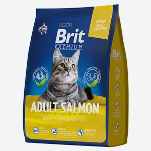 Сухой корм для кошек Brit Premium лосось в соусе, 800 г