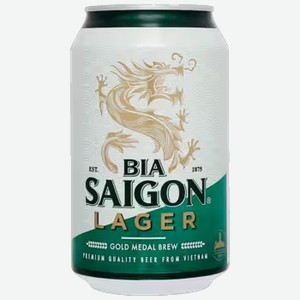 Пиво Saigon Lager светлое 0,33 л ж/б