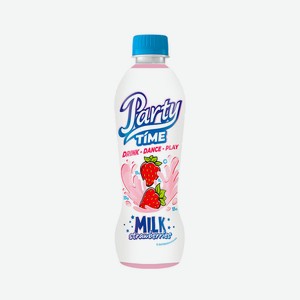 Напиток газированный, Party Time, клубника, 0,4 л