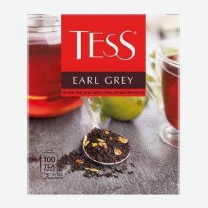 Чай черный Tess Earl Grey с бергамотом 100пак 160 г