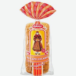 Хлеб Воскресенский пшенично-отрубной нарезанный Арнаут 300г 300 г