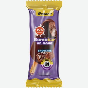 Мороженое Bombbar Эскимо молочное шоколадное со вкусом Шоколадный брауни протеиновое 6%, 70г