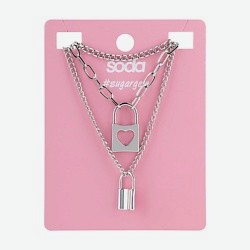 Ожерелье CHAIN 3-IN-1 SILVER COLOR #sugargem
