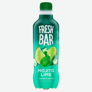 Напиток газированный Fresh Bar лайм и мята, 480 мл