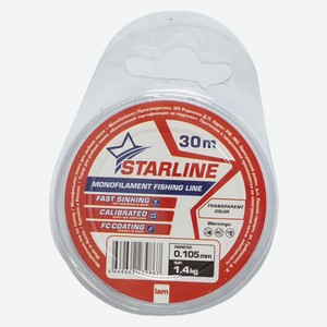 Монофильная леска STARLINE 30m (transparent) d0.105