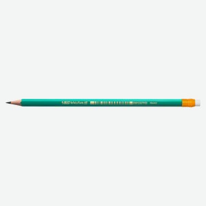 Карандаш чернографитовый BIC зеленый корпус с ластиком HB, 1 шт