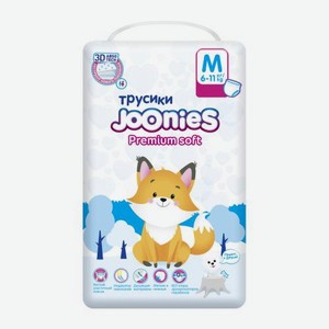 Трусики-подгузники Joonies Premium Soft р.m 6-11кг 56шт 670 г