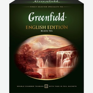 Чай чёрный GREENFIELD Инглиш Эдишн к/уп (Россия) 100пак