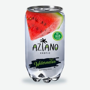 Напиток газированный Aziano Арбуз (Watermelon) 350 мл