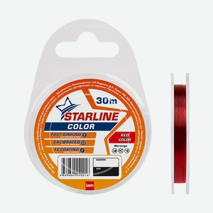 Монофильная леска STARLINE 30m (red) d0.128
