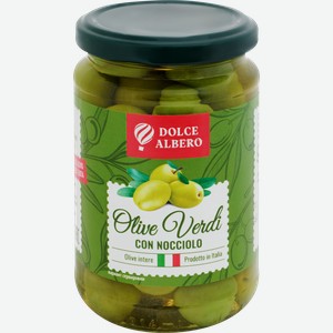 Оливки с косточкой DOLCE ALBERO зеленые, 180г