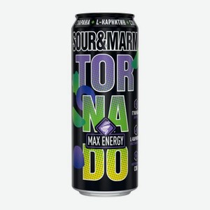 Энергетический напиток Sour & Marm Max Tornado 450мл 466 г