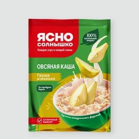Каша овсяная  Ясно Солнышко  Груша с молоком , 35 г