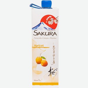 Продукция плодовая алкогольная ЛЕПЕСТКИ САКУРЫ Абрикос п/сл., Россия, 1 L