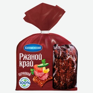 Хлеб ржано-пшеничный «Коломенское» Ржаной край зерновой с солодом и семенами на ржаной закваске нарезка, 300 г