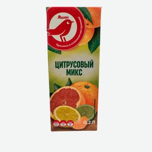 Нектар АШАН Красная птица Цитрусовый микс, 200 мл