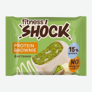 Пирожное протеиновое Брауни белый шоколад с фисташкой Fitnesshock 50г 50 г