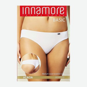 INNAMORE Трусы женские UNDERWEAR бразилиано средней посадки из хлопка (bianco, 3), белый