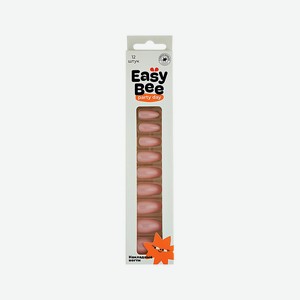 EASYBEE Набор накладных ногтей с клеевыми стикерами NAIL DAY, Тон Classic Pink