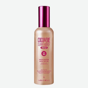 COCO & EVE Сияющий солнцезащитный спрей для тела Highlighter Body SPF 50, 150 мл