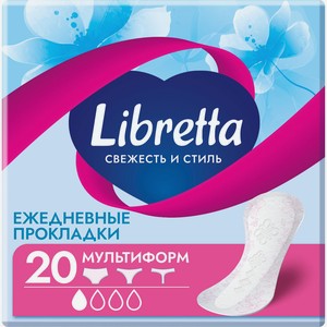 Прокладки ежедневные Libretta Свежесть и стиль мультиформ 20
