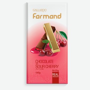 Шоколад молочный Gallardo Farmand с вишней Иран, 160 г