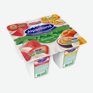 Продукт йогуртный Alpenland Клубника персик маракуйя 0.3% 95г 95 г