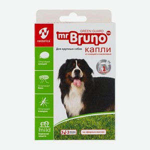 Капли Mr.Bruno репеллентные для маленьких средних и крупных собак 4мл в ассортименте 50 г