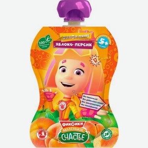 Пюре Фиксики персик яблоко от 5 месяцев 90г 92 г