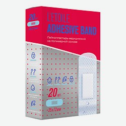ЛЭТУАЛЬ Лейкопластырь медицинский Letoile Adhesive band 25х72 мм