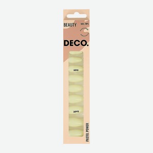DECO. Набор накладных ногтей PASTEL POWER babe, цвет: Желтый, 24 шт