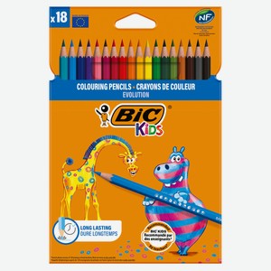 Карандаши цветные BIC Kids классические, 18 цветов