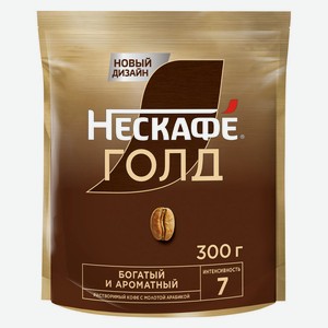 Кофе растворимый «Нескафе» Голд с добавлением натурального жареного молотого кофе, 300 г