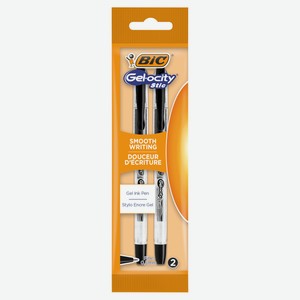 Ручка гелевая BIC Gelocity черные, 2 шт