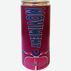 Вино Movimento Sangiovese Marche сортовое красное полусухое ординарное категории IGT 13% 250мл, 250 мл