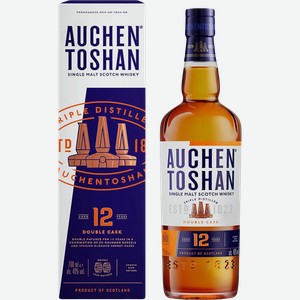 Виски AUCHENTOSHAN Шотландский односолодовый 12 лет 40%, п/у, 0.7л