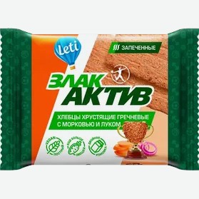 Хлебцы хрустящие гречневые с морковью и луком, 60 г