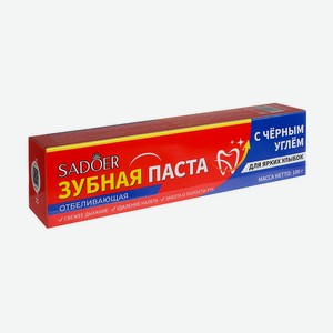 Зубная паста отбеливающая, SADOER, 100 г, в ассортименте