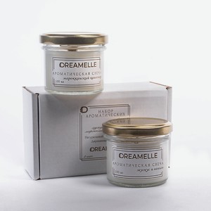 DREAMELLE Набор ароматических свечей, Марокканский кашемир / Мускус и ваниль. 2 шт по 100 мл