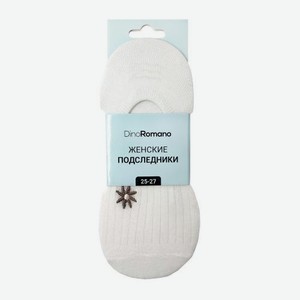 Следки Скай Трейд женские белые с вышивкой цветок р.25-27 (37-39) 20 г