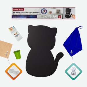 BRAUBERG Доска на холодильник магнитно-меловая  Pussy Cat , 1 шт.