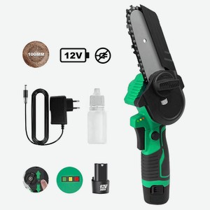 Пила цепная аккумуляторная Zitrek GreenSaw 12 (12В, 1,5Ач Li-ion аккум. 2шт, ЗУ)